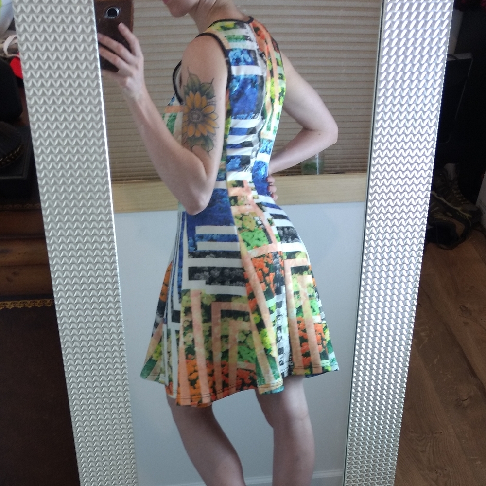 Abstract Flower Dress